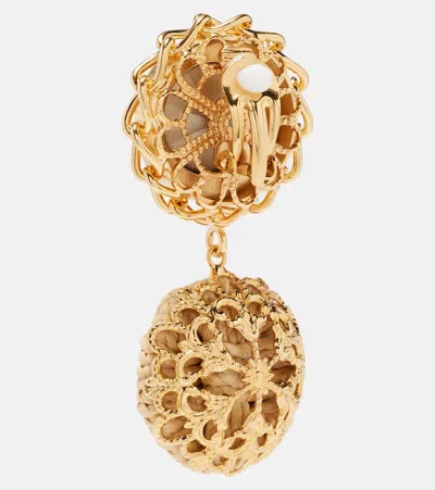 Dolce & Gabbana Dg Crystal-embellished Earrings In Gold