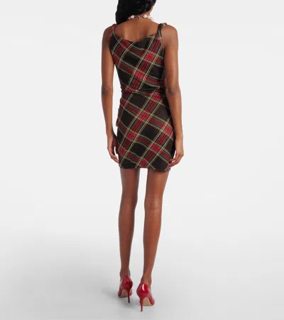Vivienne Westwood Sleeveless Square Neckline Tartan Dress In Multi