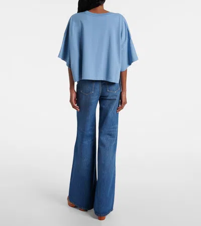 Chloé Oversize Signature Logo Crop Graphic T-shirt