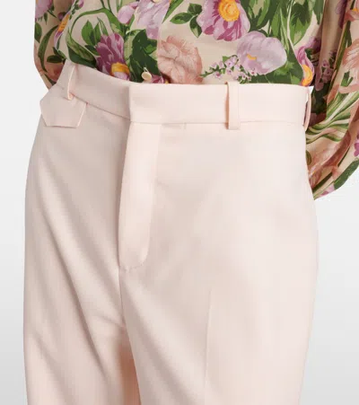 Chloé High-rise Wool Gabardine Flared Pants In Neutral