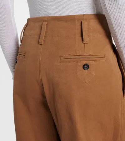 Chloé Brown Pants With Belt Loops And Wide Leg In Cotton Woman