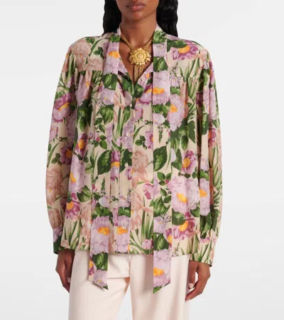 Chloé Chloe Printed Crepe Shirt