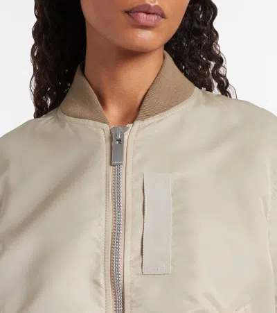 Sacai Zip-fastening Bomber Jacket In Brown