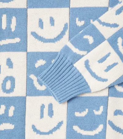 Molo Bello Cotton And Wool Sweater In Blue