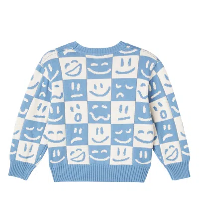 Molo Bello Cotton And Wool Sweater In Blue