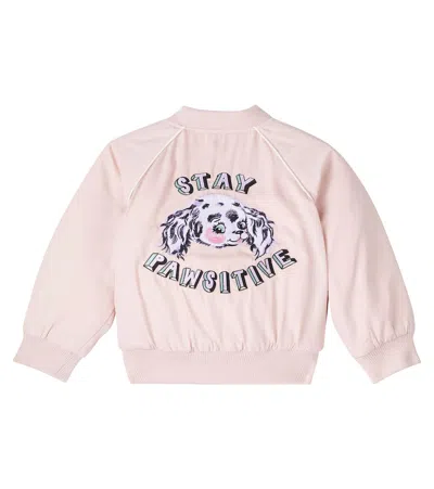 Molo Hatty Embroidered Bomber Jacket In Neutral