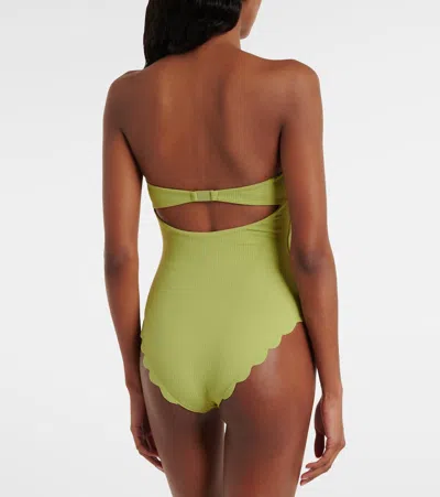 Marysia Lisbon Scalloped Swimsuit In Green