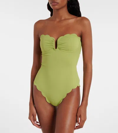 Marysia Lisbon Scalloped Swimsuit In Green