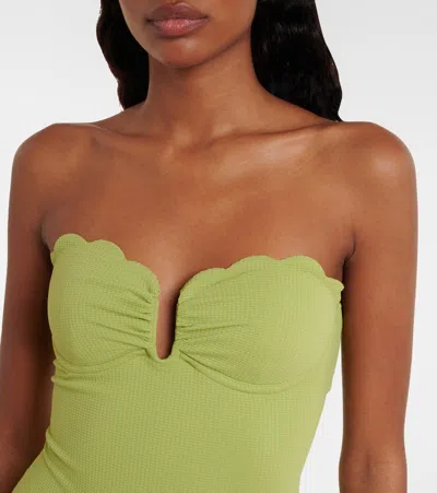 Marysia Lisbon Scalloped Swimsuit In Green