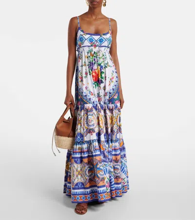 Camilla Tiles Darls Long Dress With Jersey Bodice