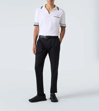 Dolce & Gabbana Striped-trim Polo-neck Top