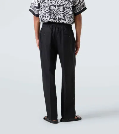 Dolce & Gabbana Elasticated-waist Trousers In Black