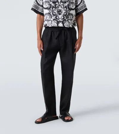 Dolce & Gabbana Elasticated-waist Trousers In Black