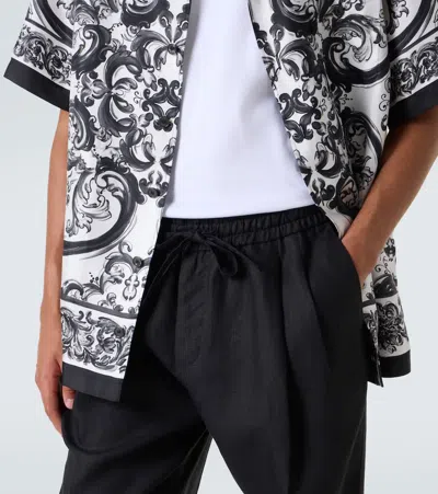 Dolce & Gabbana Elasticated-waist Trousers In Black