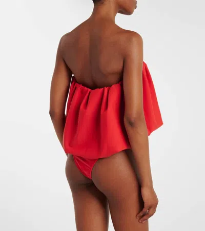 Adriana Degreas Coquille De Mer Bodysuit In Red