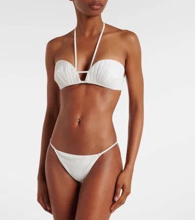 Adriana Degreas Coquille De Mer Halterneck Bikini In White