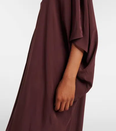 Adriana Degreas X Sabine Getty Animal-print Kaftan In Brown