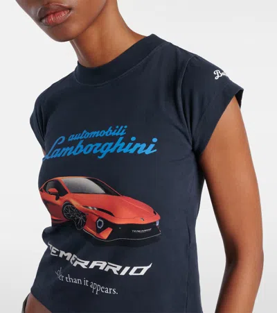 Balenciaga X Automobili Lamborghini Cropped Jersey T-shirt