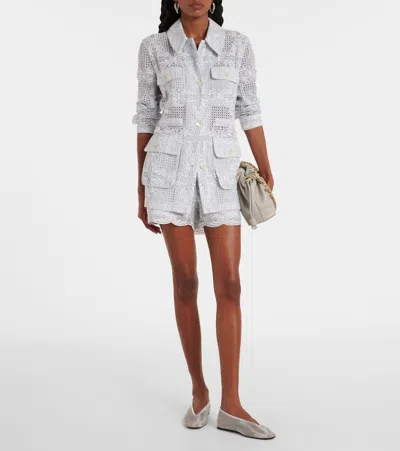 Veronica Beard Allen High-rise Cotton Shorts