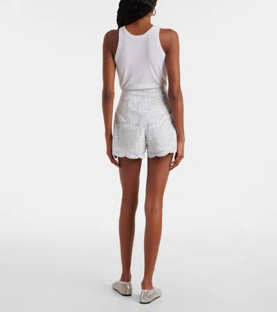 Veronica Beard Allen High-rise Cotton Shorts