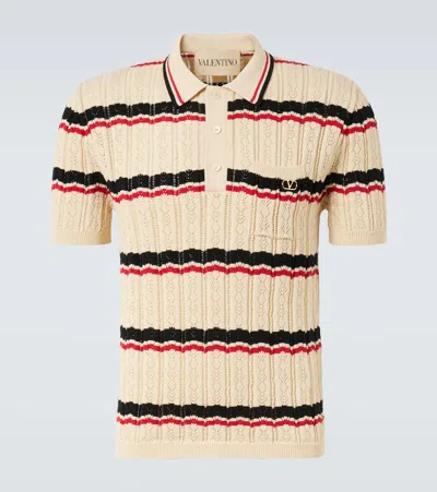 Valentino Polo Shirt Vlogo Signature In Multi