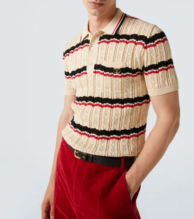 Valentino Polo Shirt Vlogo Signature In Multi