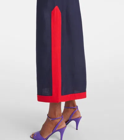 Valentino Vlogo Midi Dress In Blue