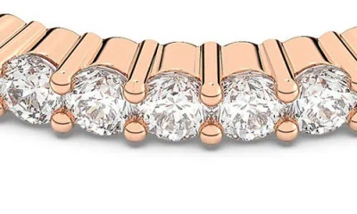 Swarovski Rose Gold-tone Round Cut Vittore Ring In Gold