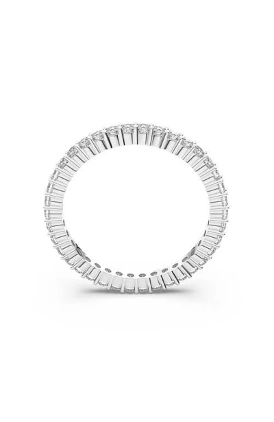 Swarovski Round Cut White Matrix Vittore Ring In Silver