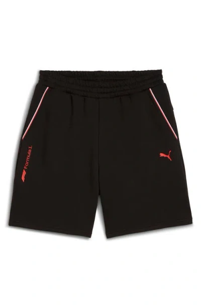 Puma Formula 1® Essential Logo Fleece Sweat Shorts In Black