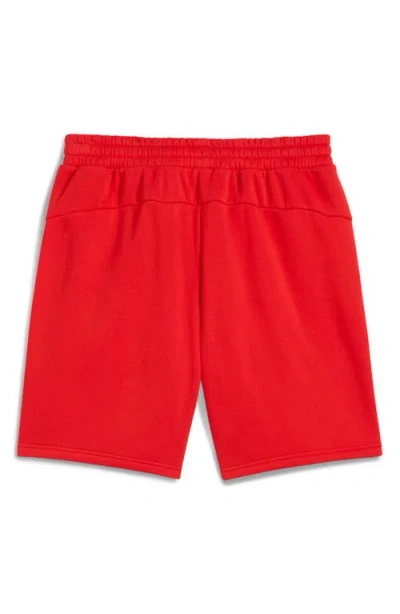 Puma Formula 1® Essential Logo Fleece Sweat Shorts In Red