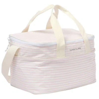 Sunnylife Light Cooler Bag Lazy Days Pink Stripe 4.9gal, Hot/cold Insulation