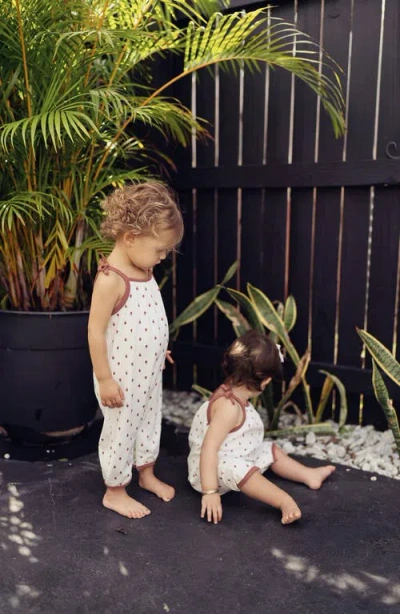 Maniere Manière Rib Berry Romper In White