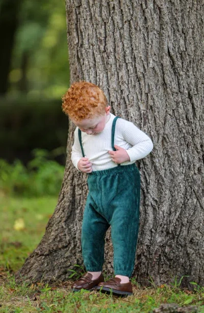 Maniere Manière Kids' Essentials Corduroy Overalls In Green