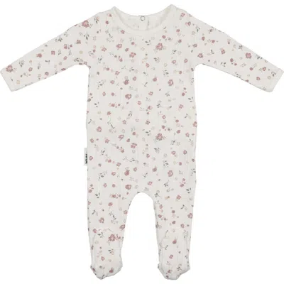 Maniere Manière Pointelle Petals Footie In White