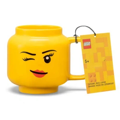 Lego ® Dupc  Classic Yellow Minifigures Winking Girl Ceramic Mug, 17.9oz In Yellow