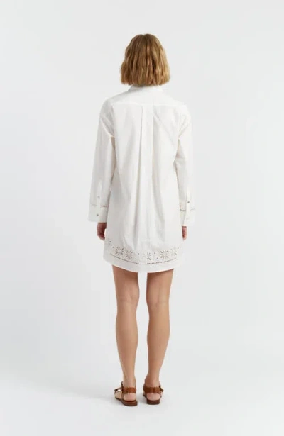 Chinti & Parker Broderie-anglaise Shirt Dress In White