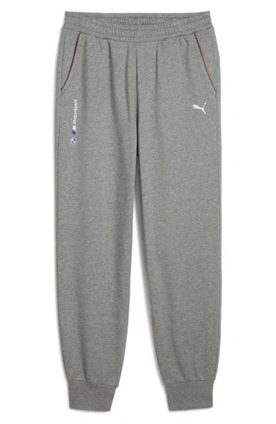 Puma X Bmw M Motorsport Essentials Graphic Sweatpants In Gray