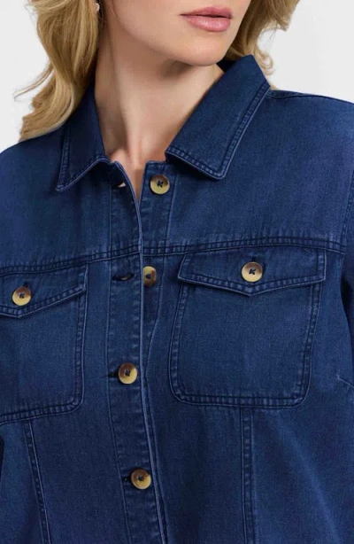 Foxcroft Stella Belted Denim Utility Jacket