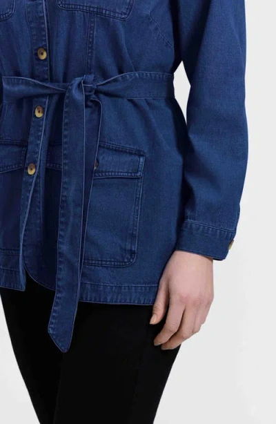 Foxcroft Stella Belted Denim Utility Jacket