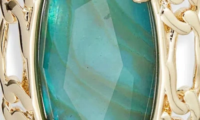 Kendra Scott Dani Deep Aqua Illusion Figaro Frame Drop Earrings