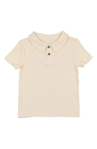 Maniere Manière Kids' Garden Rib Polo In Neutral