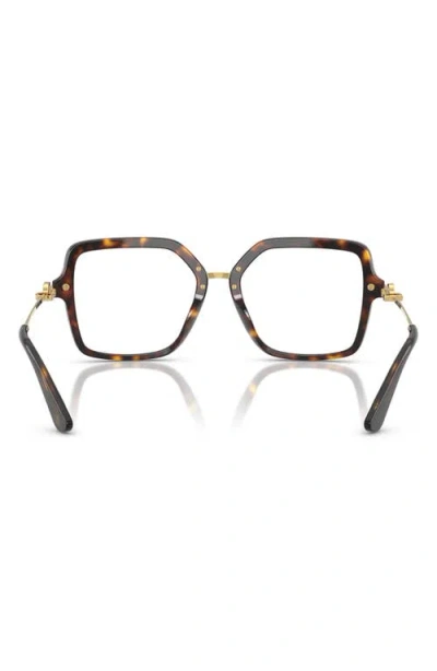 Dolce & Gabbana Dolce&gabbana 55mm Square Optical Glasses In Gold