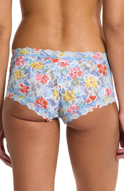 Hanky Panky Print Boyshorts In Blue