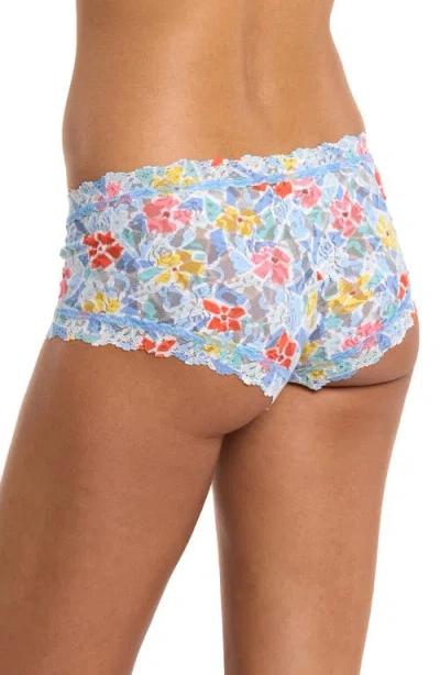 Hanky Panky Print Boyshorts In Blue