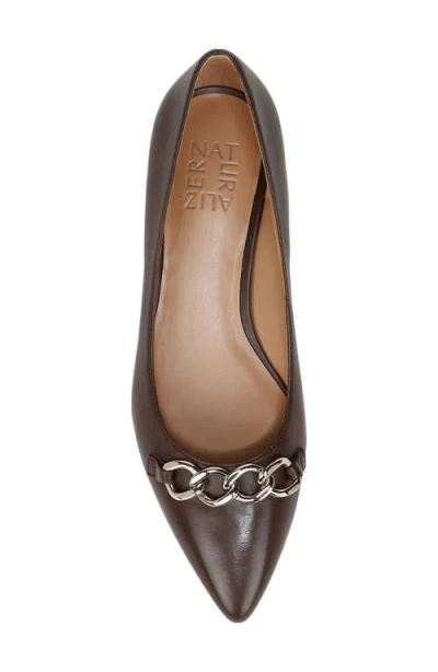 Naturalizer Becca Patent Leather Pointed Toe Pump In Brown