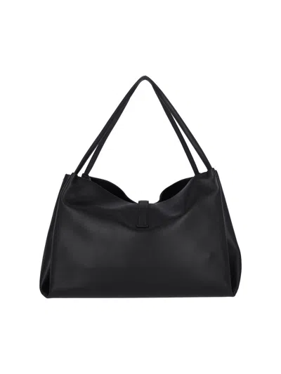 Ferragamo Tote Medium Gancino Shoulder Bags Black