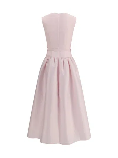 Self-portrait Taffeta Tailored Midi Dress In Pink