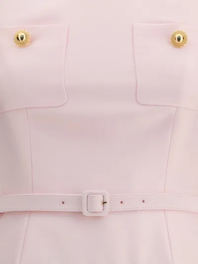 Self-portrait Taffeta Tailored Midi Dress In Pink