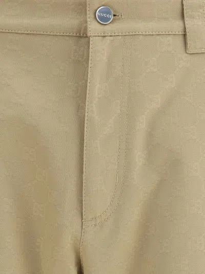 Gucci Wide Leg Cotton Trousers